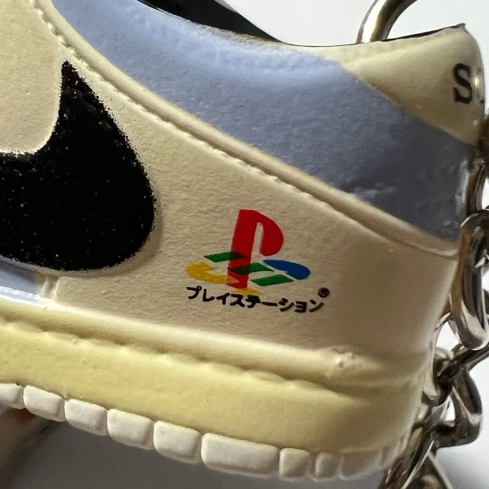 3D‎ Mini Sneaker Keychain dunk low blue cream charm trinket